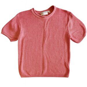 United States Sweaters Women’s S Pink Short-Sleeve Knit Pullover Top-A251